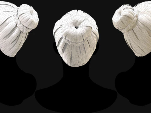 Realtime Haircard No5 3D Model