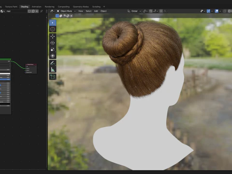 Realtime Haircard No5 3D Model