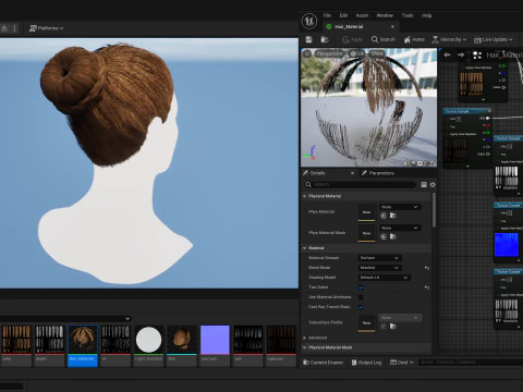 Realtime Haircard No5 3D Model