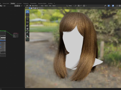 Tarjeta de pelo en tiempo real No4 Modelo 3D