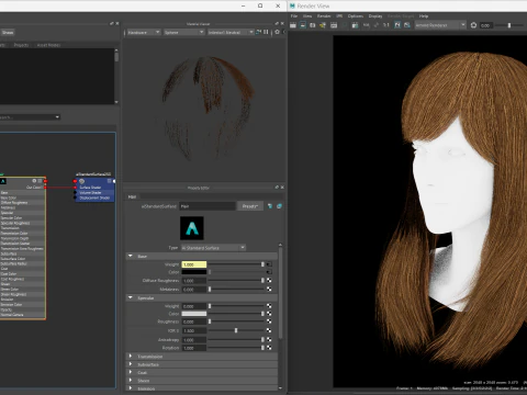 Tarjeta de pelo en tiempo real No4 Modelo 3D