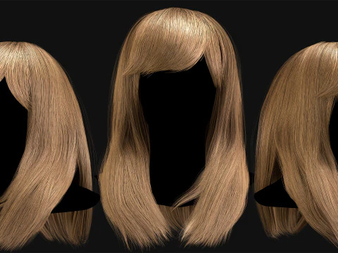 Tarjeta de pelo en tiempo real No4 Modelo 3D