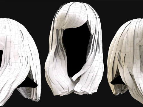 Tarjeta de pelo en tiempo real No4 Modelo 3D