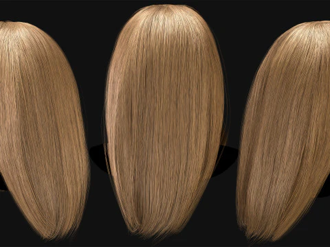 Tarjeta de pelo en tiempo real No4 Modelo 3D
