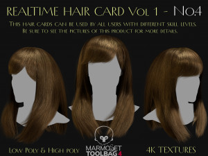 Realtime Haircard Vol 1 - No4 3D Модель