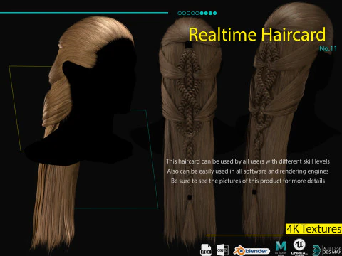 实时发卡 11 号 3D 模型