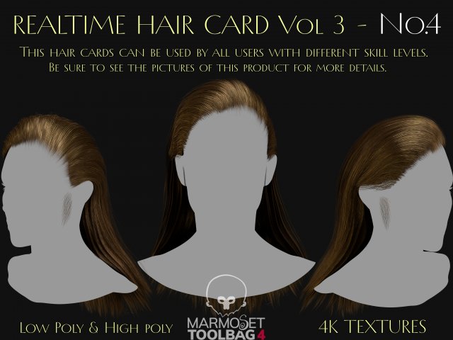 Realtime Haircard Vol 3 - No4 Modelo 3D .c4d .max .obj .3ds .fbx .stl .blend 