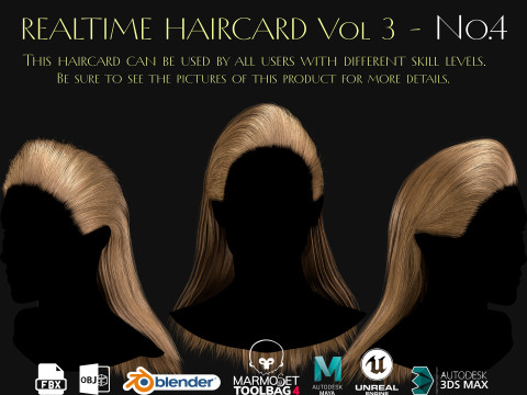Realtime Haircard Vol 3 - No4 3D Модель