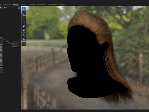 Realtime Haircard No14 3D Modell