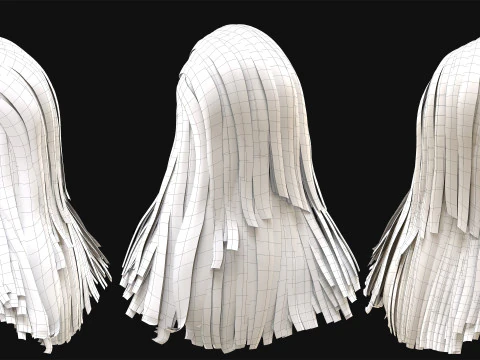 Realtime Haircard No14 3D Model