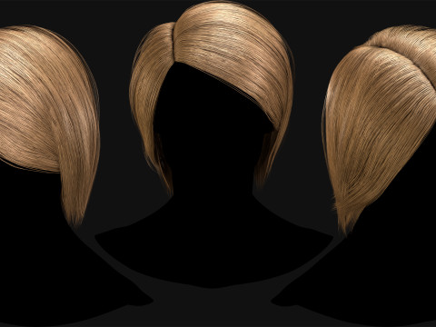 Realtime Haircard No15 3D Modell