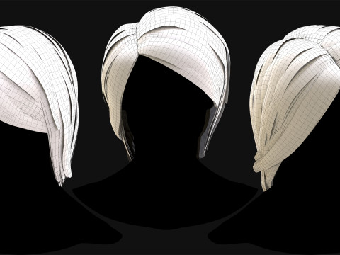 Realtime Haircard No15 3D Modell