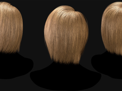 Realtime Haircard No15 3D Modell