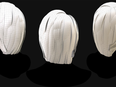 Realtime Haircard No15 3D Modell