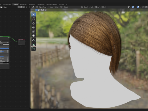 Realtime Haircard No15 3D Modell