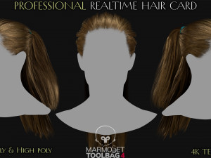 15 Professional Realtime Haircard 3Dモデル
