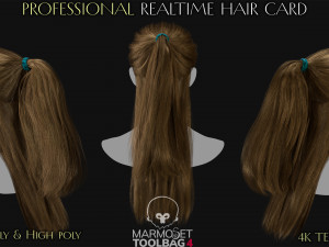15 Professional Realtime Haircard 3Dモデル