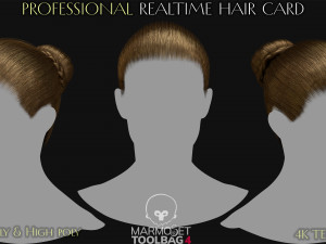 15 Professional Realtime Haircard 3Dモデル