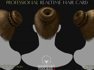 15 Professional Realtime Haircard 3Dモデル