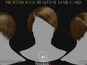 15 Professional Realtime Haircard 3Dモデル