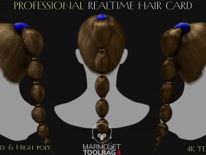 15 Professional Realtime Haircard 3Dモデル