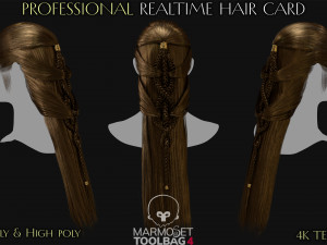 15 Professional Realtime Haircard 3Dモデル