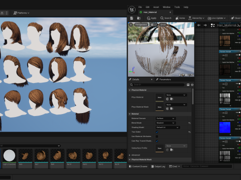 15 Professional Realtime Haircard 3D 模型