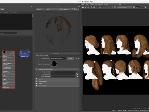 15 Professional Realtime Haircard 3D Model