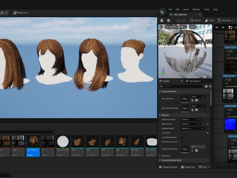 Professional Realtime Haircard Vol 1 3D Модель