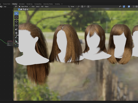 Professional Realtime Haircard Vol 1 3D Модель