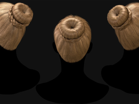 Professional Realtime Haircard Vol 1 3D Модель