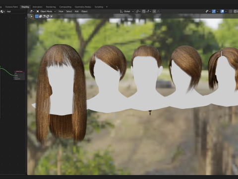 Professional Realtime Haircard Vol 2 3D 模型