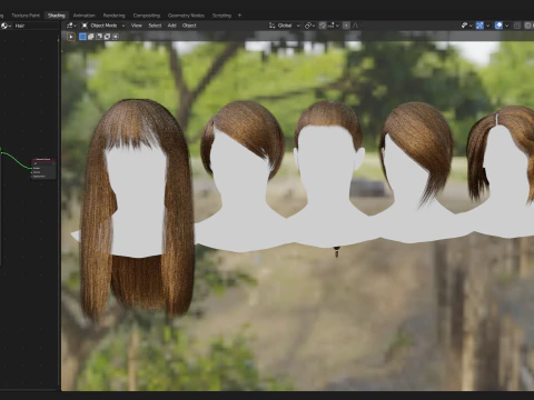 Professional Realtime Haircard Vol 2 3D Model