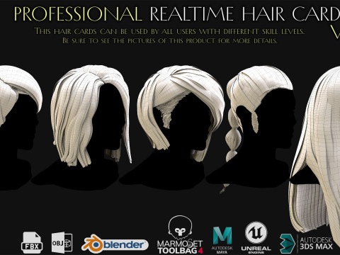Professional Realtime Haircard Vol 2 3D 模型