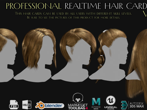 Professional Realtime Haircard Vol 2 Modelo 3D