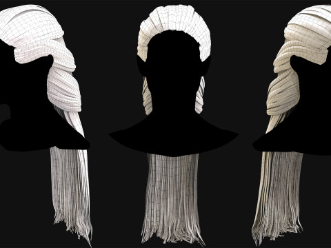 Professional Realtime Haircard Vol 3 3D Model