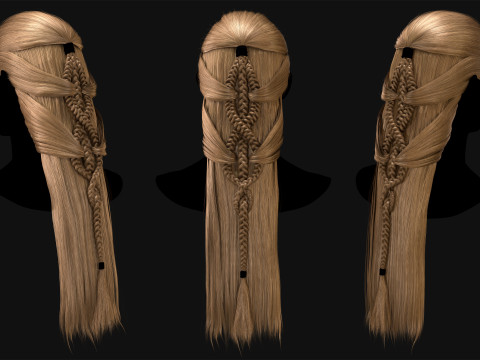 Professional Realtime Haircard Vol 3 3D Model