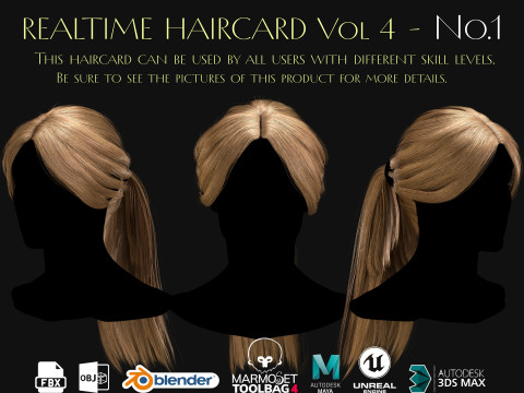 Realtime Haircard Vol 4 - No1 3D Модель