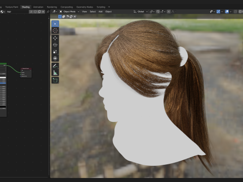 Realtime Haircard No16 3D 模型