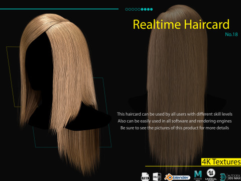 Realtime Haircard No18 3D 模型