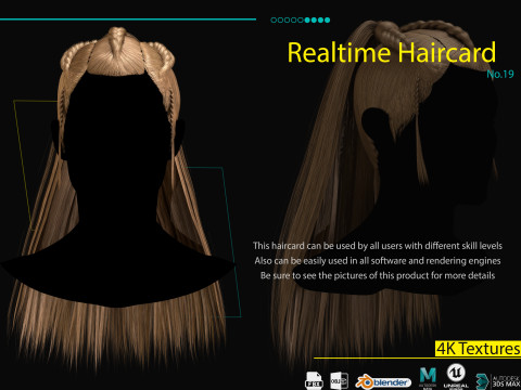 Realtime Haircard No19 3D Model
