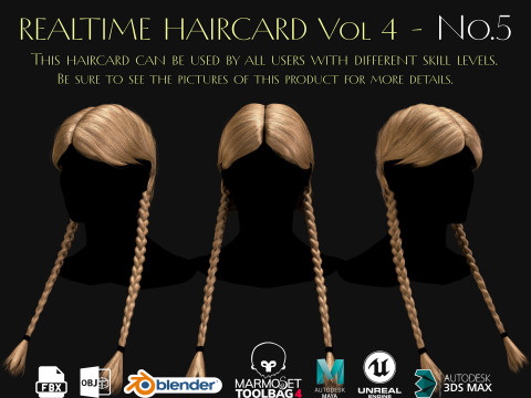 Realtime Haircard Vol 4 - No5 3D Model