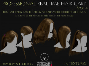 Professional Realtime Haircard Vol 4 3D Модель