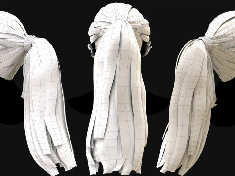 Profesyonel Ger&ccedil;ek Zamanlı Sa&ccedil; Kartı Cilt 4 3D Model