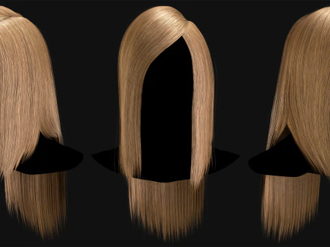 Profesyonel Ger&ccedil;ek Zamanlı Sa&ccedil; Kartı Cilt 4 3D Model