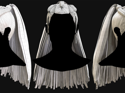 Professional Realtime Haircard Vol 4 3D Model
