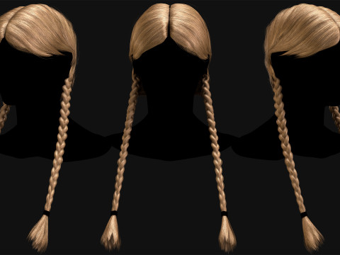 Professional Realtime Haircard Vol 4 3D Model