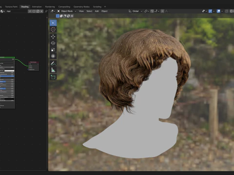 Realtime Haircard No22 3D Model