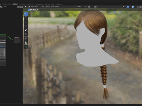 Realtime Haircard No24 Model 3D