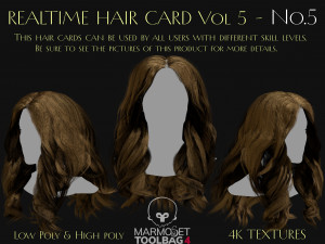 Realtime Haircard Vol 5 - No5 3D Модель